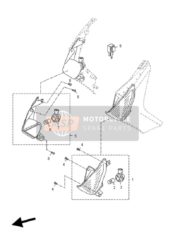 Yamaha YP125RA X-MAX 2011 Luce lampeggiante per un 2011 Yamaha YP125RA X-MAX